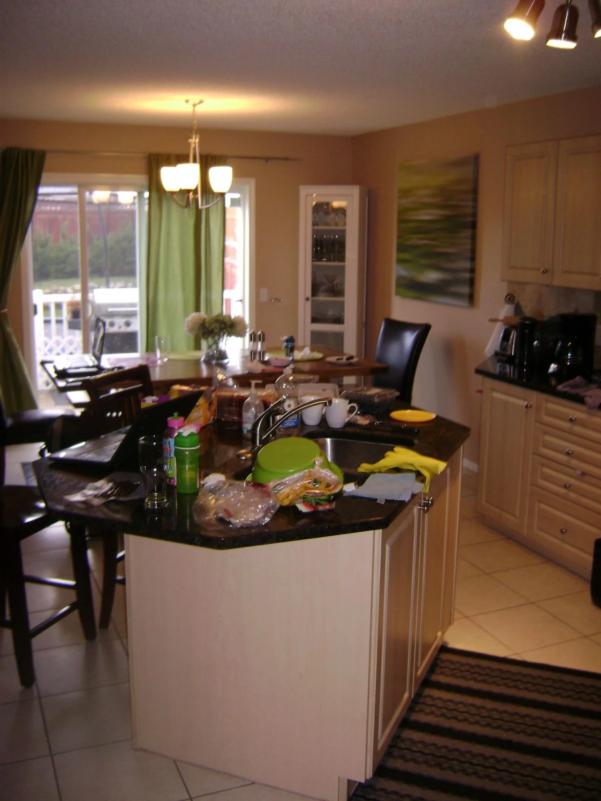 Kitchen island before renovation