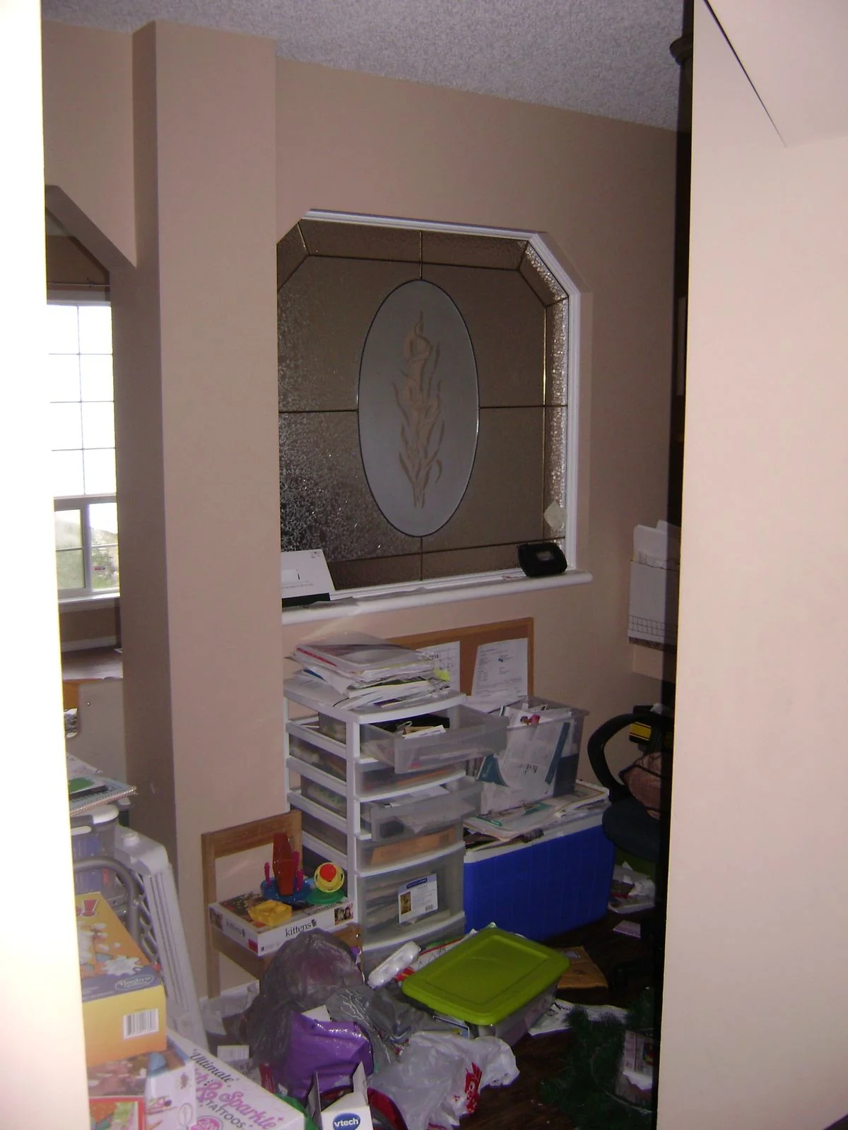 Room used for storage before renovation