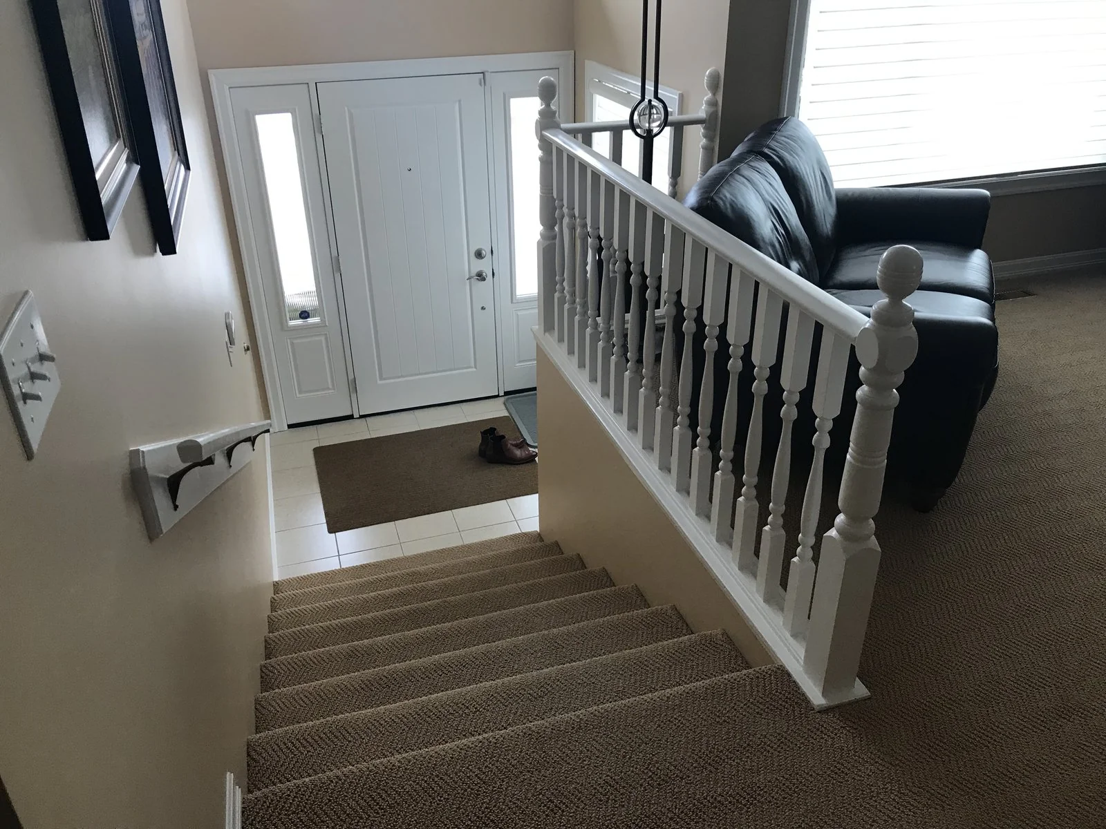 Front entry and stair before renovation