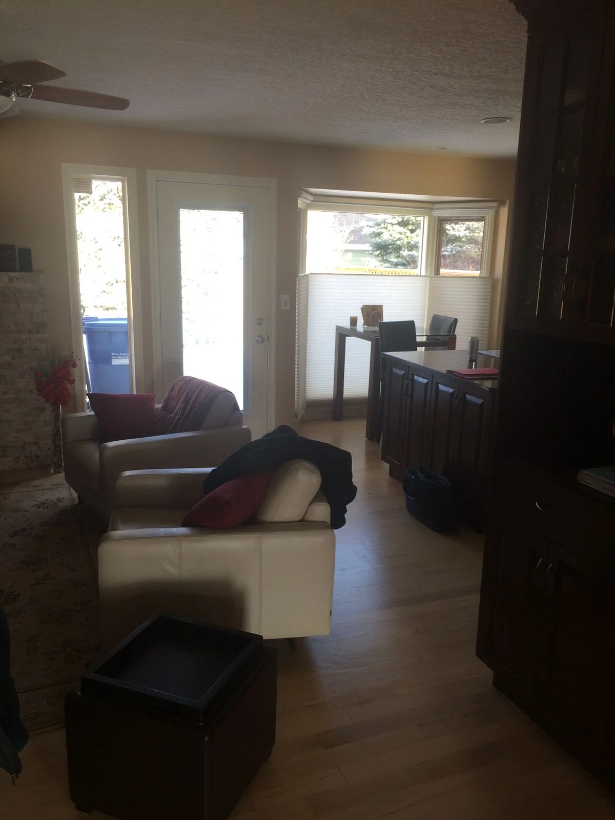 Main floor before renovation looking to the kitchen