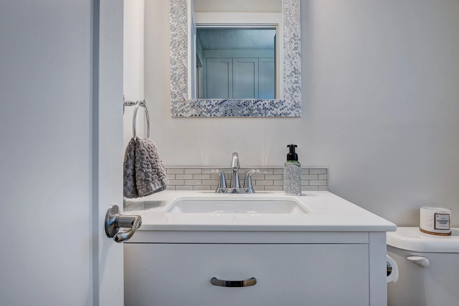 Powder room vanity
