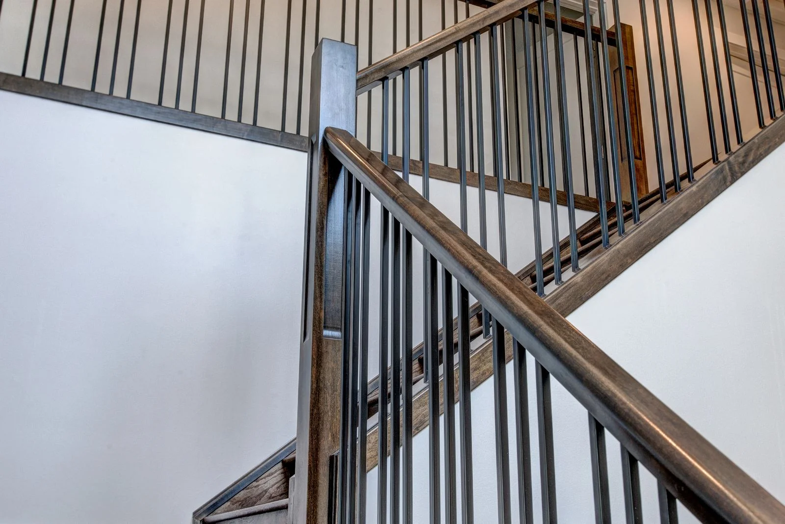Open stair rail and spindles