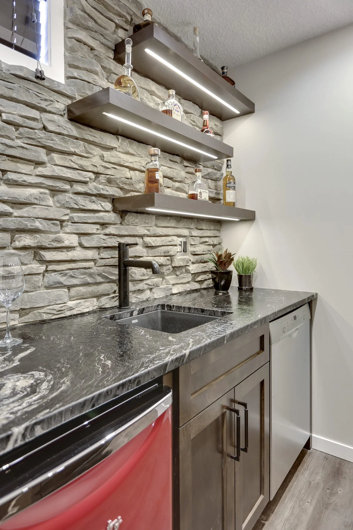 Kitchen island and custom cabinetry detail